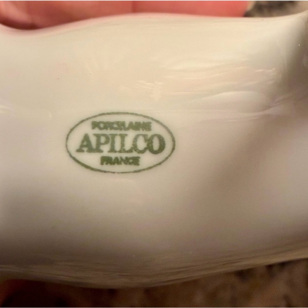 Apilco France Porcelain Cow Creamer 🐄 Vintage French Farmhouse Kitchen Decor - Picture 5 of 5